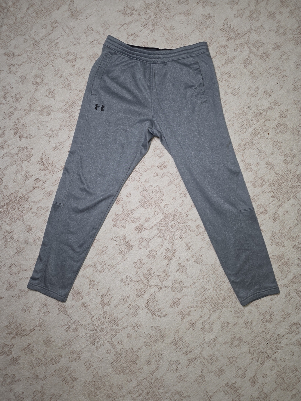 Under Armour Men's Armour Fleece Pants Gray Large Loose Athletic Sweatpants
